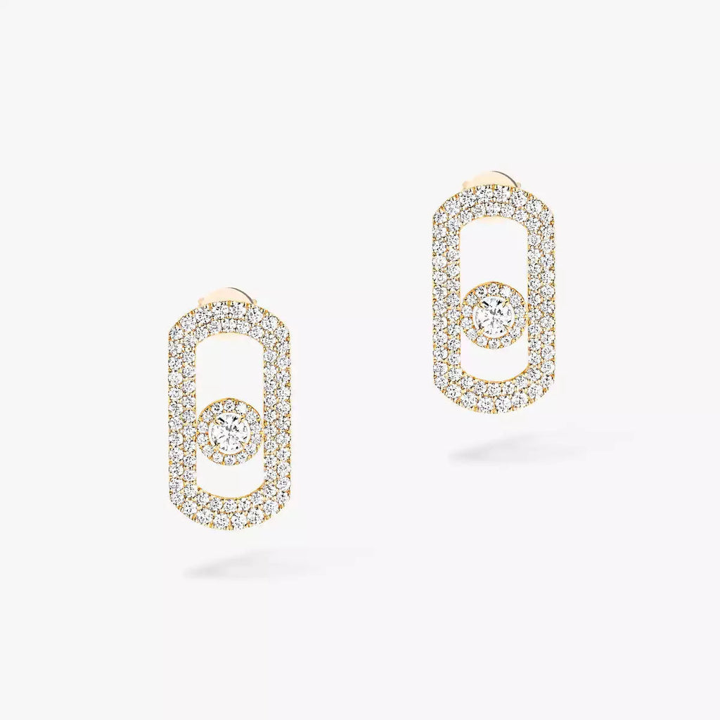 [Aura ]So Move Pave_-Set Diamond Earrings in Silver