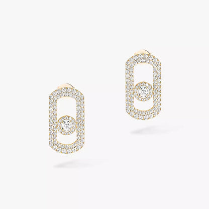 [⭐Aura ]So Move Pave_-Set Diamond Earrings in Silver