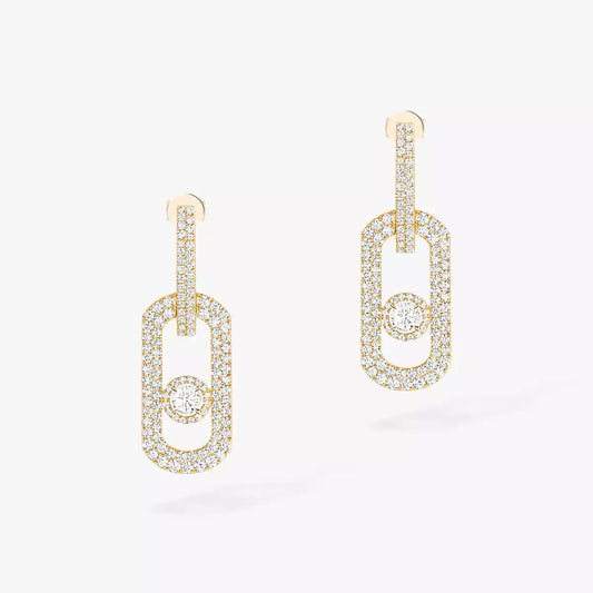 [⭐Aura ]So Move XL Pave_-Set Diamond Pendant Earrings