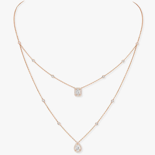 [⭐Aura ]MY TWIN 2 ROW DIAMOND NECKLACE