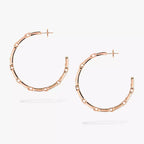 [[Aura ]Move Link Diamond Hoop Earrings