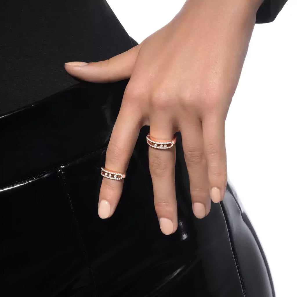 [Aura ]  Baby Move Gold Diamond Pave_ Ring