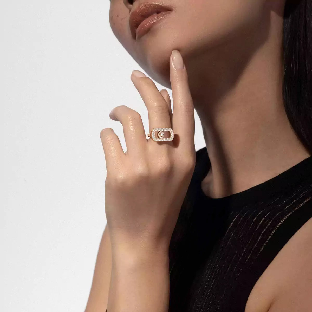 [⭐Aura ]So Move Pave_-Set Diamond Ring