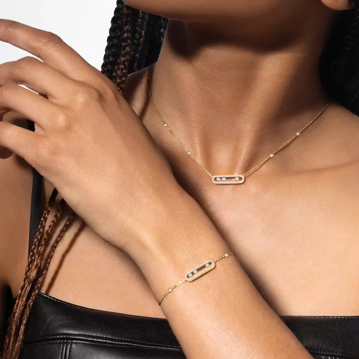 [Aura ]Pavé Baby Move Diamond Bracelet