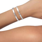 [Aura ]Move Noa Rose Gold Pavé Diamond Bangle Bracelet