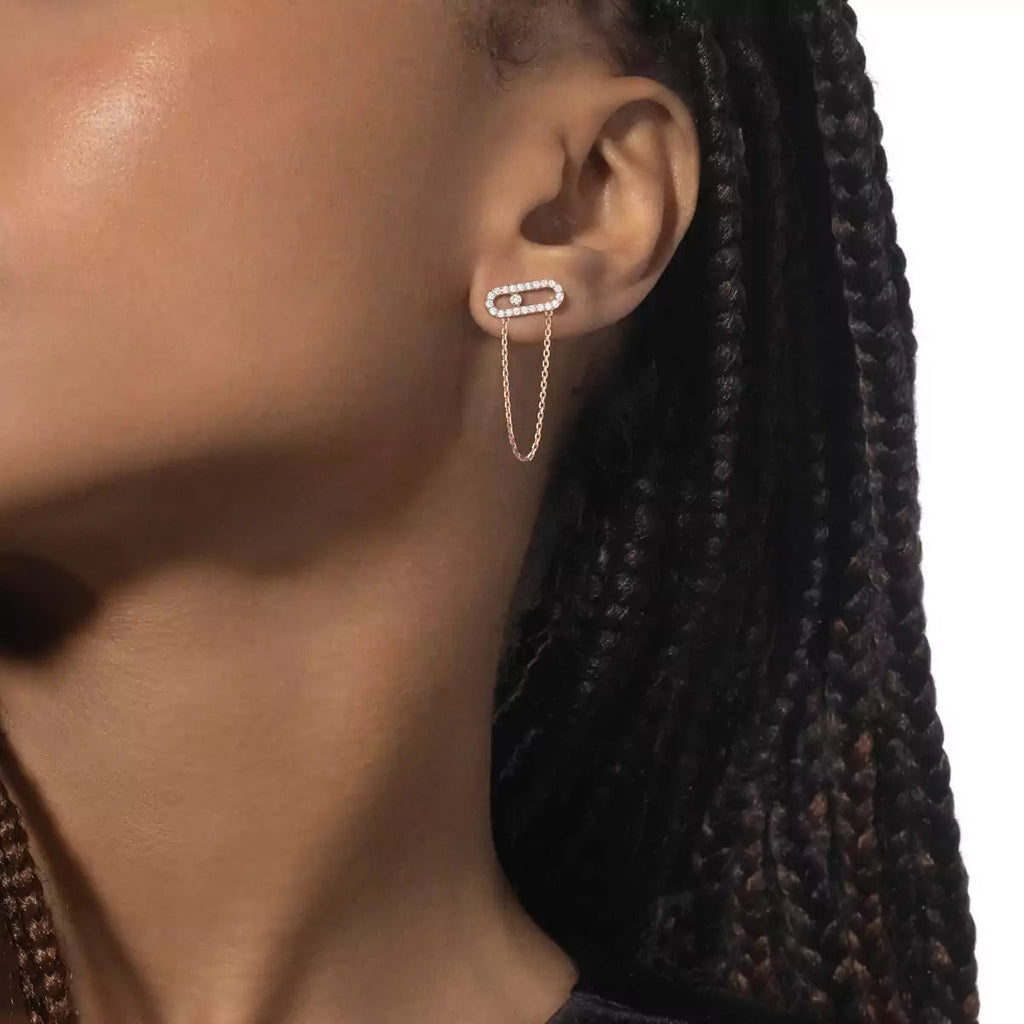[Aura ]Move Uno Diamond Earrings