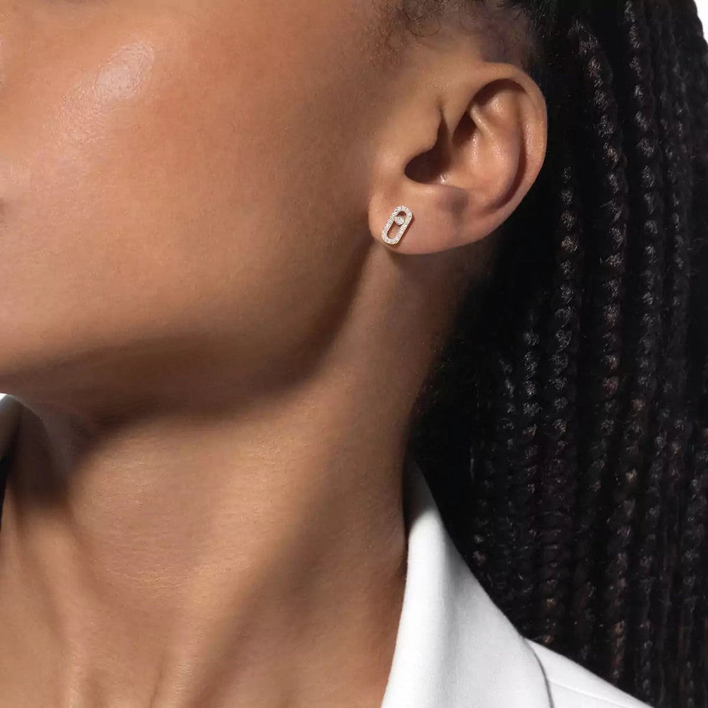 [Aura ]Move Uno Diamond Earrings