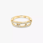 [Aura ]  Baby Move Gold Diamond Pave_ Ring