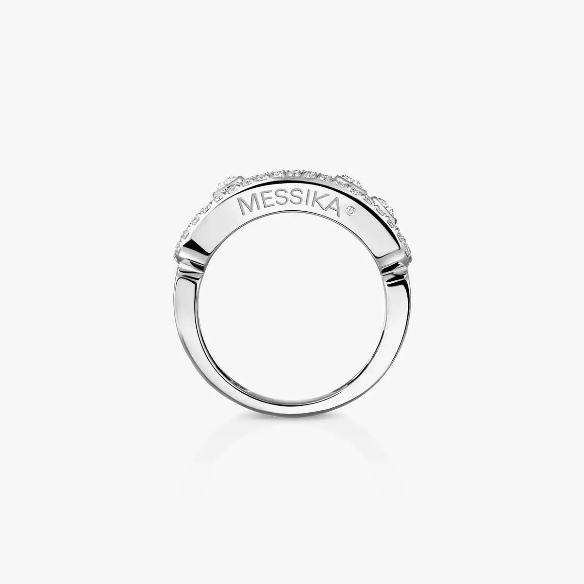 [Aura ]  Move Gold Diamond Pave_ Ring