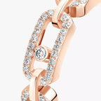 [Aura ] Beweglicher Link Pave_-Ring mit Diamanten in Gold