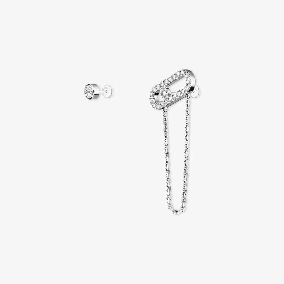 [Aura ]Move Uno Diamond Earrings