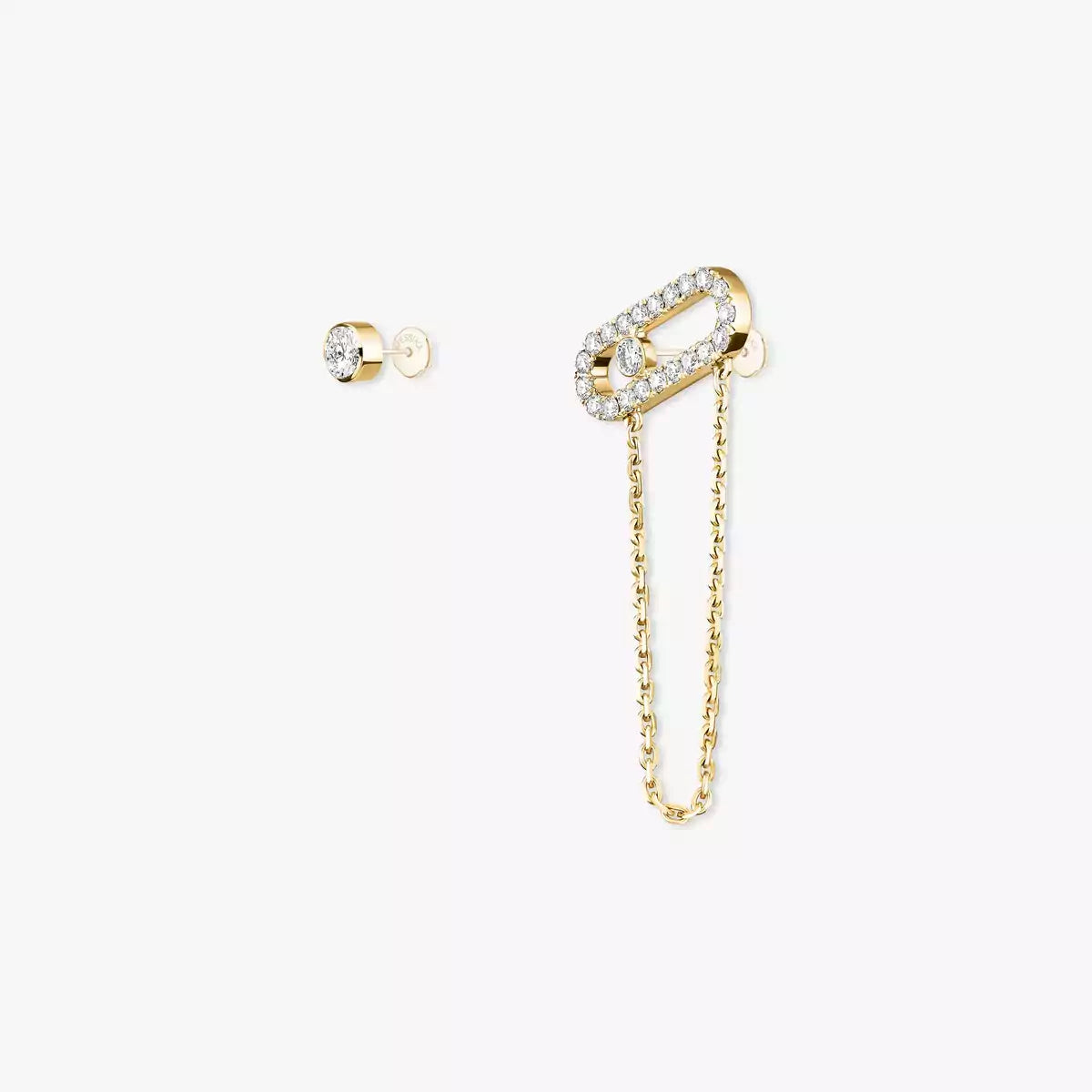 [Aura ]Move Uno Diamond Earrings
