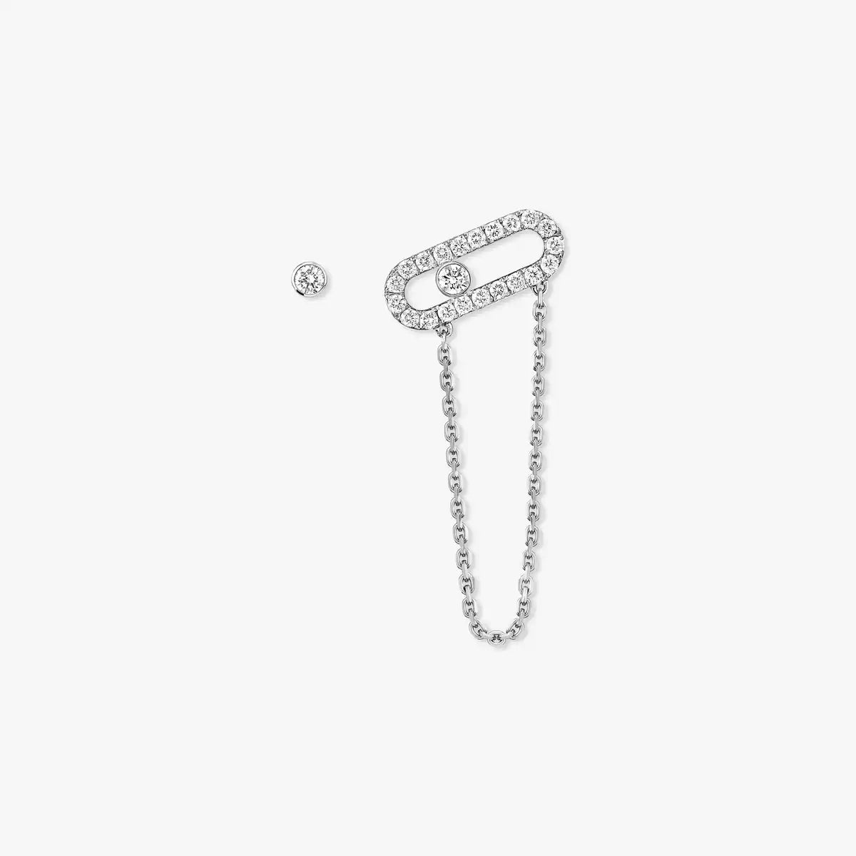 [Aura ]Move Uno Diamond Earrings