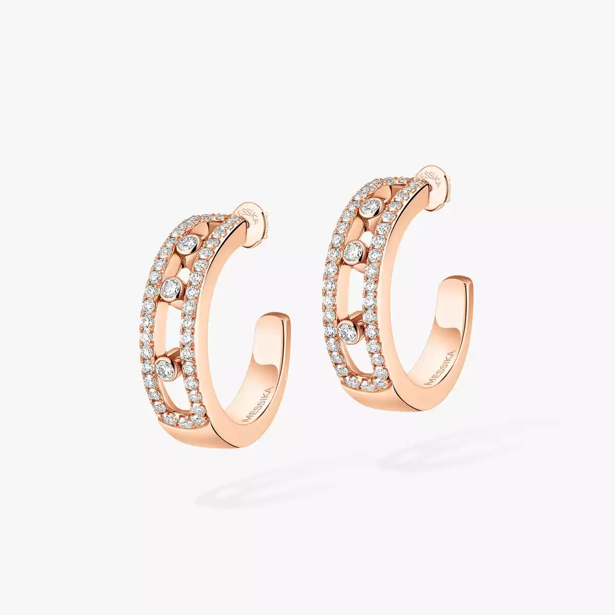 [Aura ]Diamond Pave_ Hoop Earrings Move