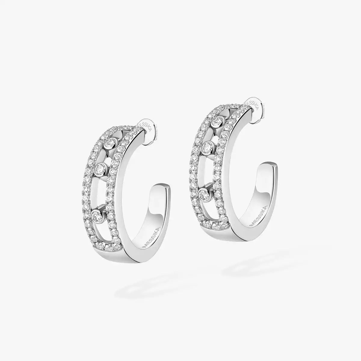 [Aura ]Diamond Pave_ Hoop Earrings Move