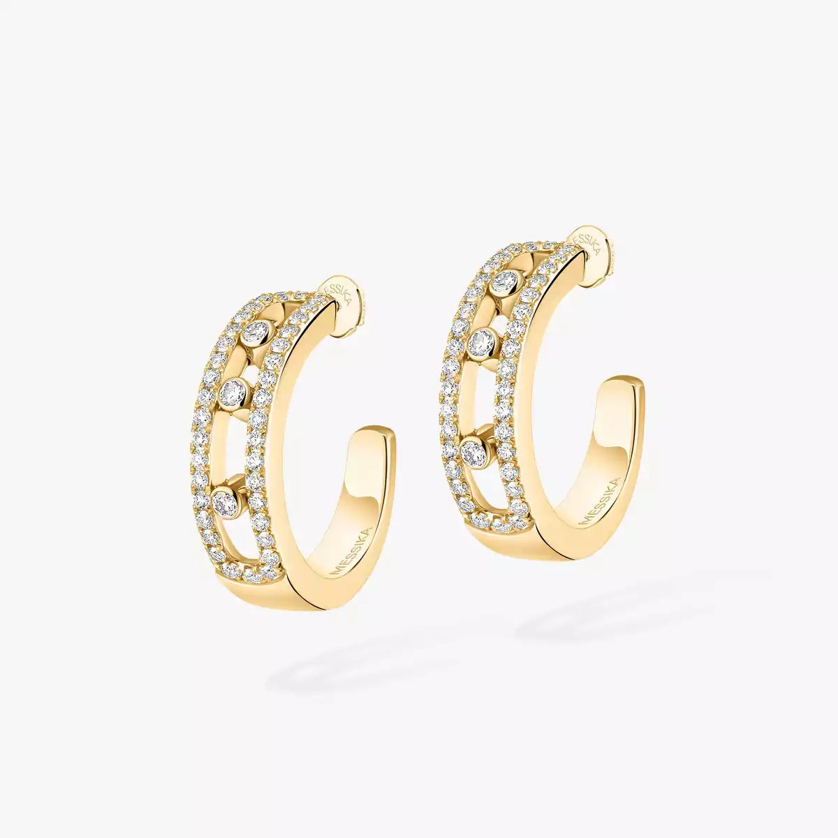 [Aura ]Diamond Pave_ Hoop Earrings Move