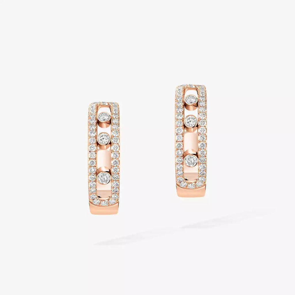 [Aura ]Diamond Pave_ Hoop Earrings Move