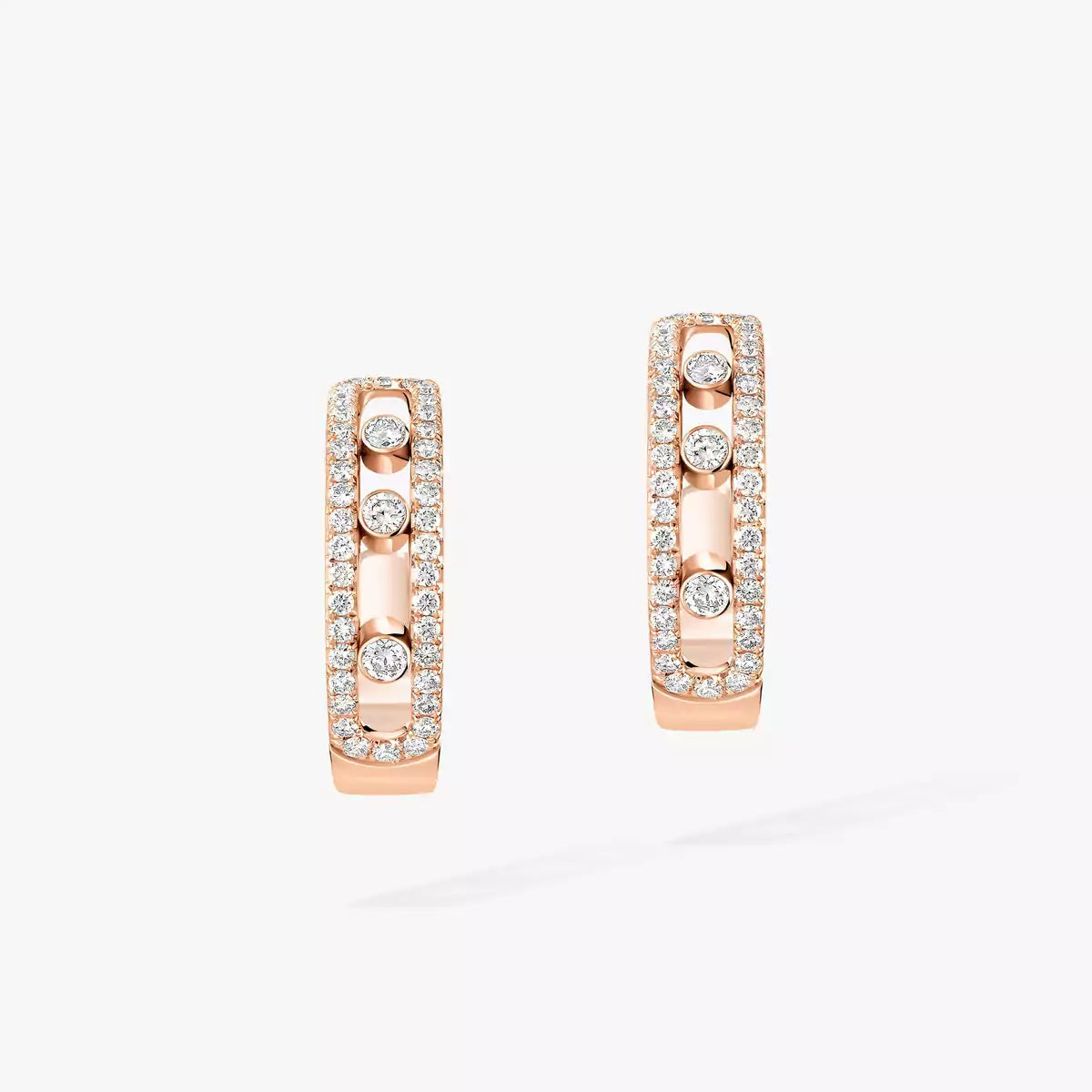 [Aura ]Diamond Pave_ Hoop Earrings Move