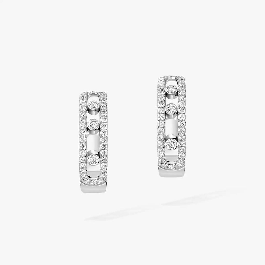 [Aura ]Diamond Pave_ Hoop Earrings Move