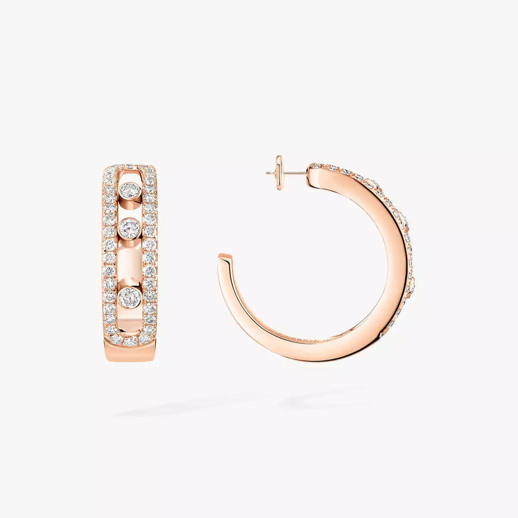 [Aura ]Diamond Pave_ Hoop Earrings Move