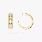 [Aura ]Diamond Pave_ Hoop Earrings Move