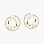 [Aura ]Move Romane Small Diamond Hoop Earrings