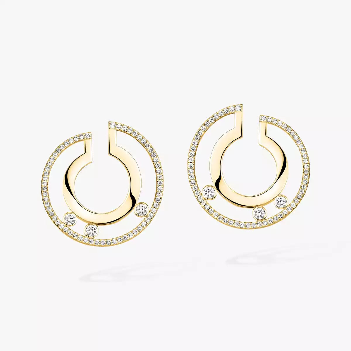 [Aura ]Move Romane Small Diamond Hoop Earrings