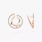 [Aura ]Move Romane Small Diamond Hoop Earrings