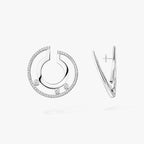 [Aura ]Move Romane Small Diamond Hoop Earrings