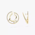 [Aura ]Move Romane Small Diamond Hoop Earrings