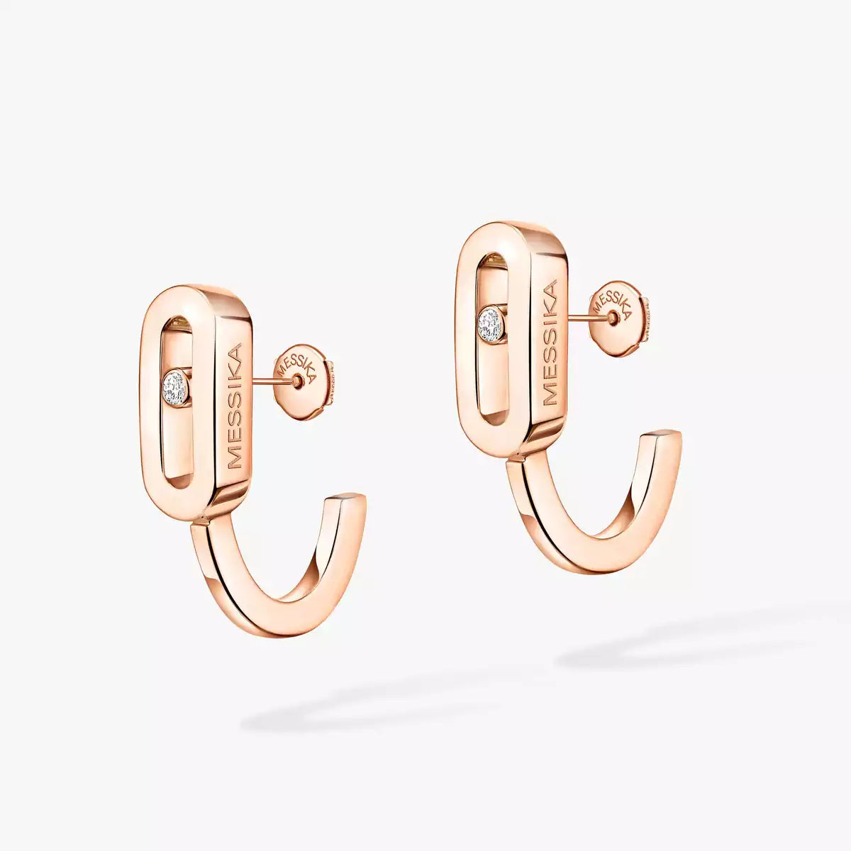 [Aura ]Diamond Mini Hoop Earrings Move Classique