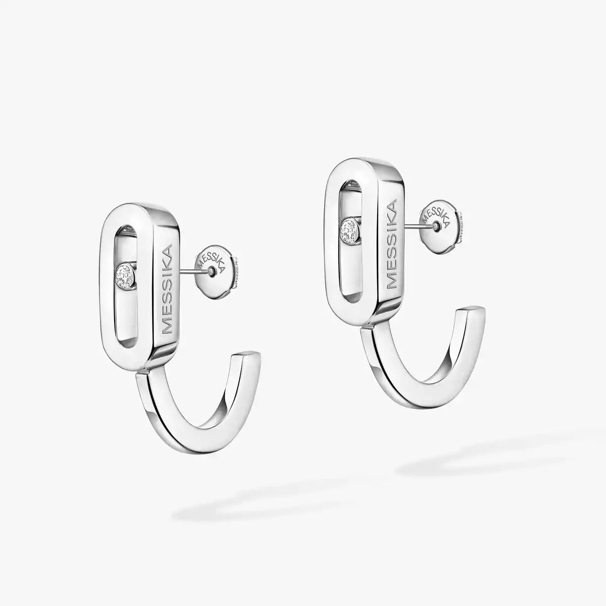 [Aura ]Diamond Mini Hoop Earrings Move Classique