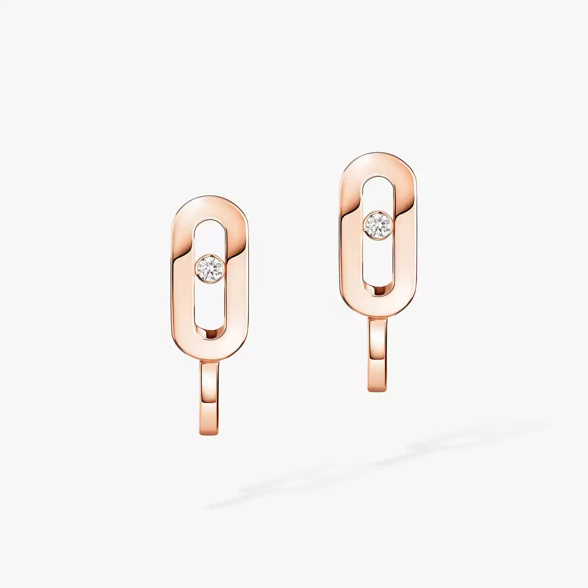 [Aura ]Diamond Mini Hoop Earrings Move Classique