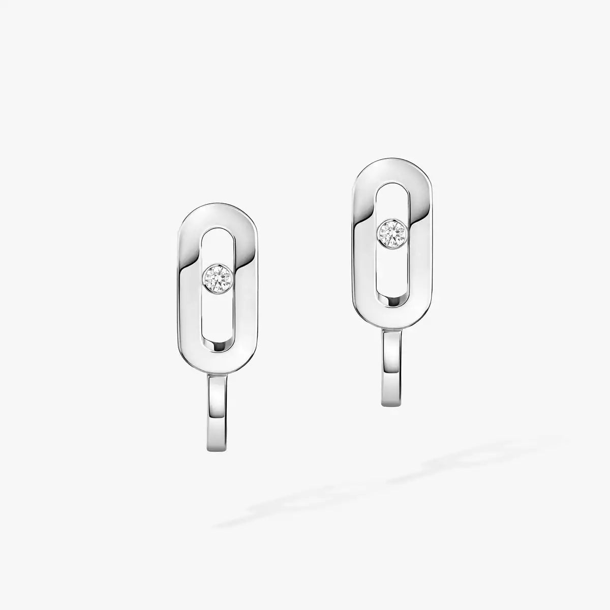 [Aura ]Diamond Mini Hoop Earrings Move Classique