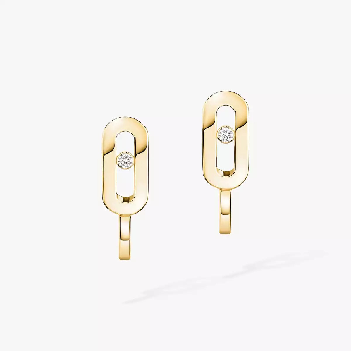 [Aura ]Diamond Mini Hoop Earrings Move Classique
