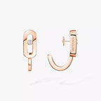 [Aura ]Diamond Mini Hoop Earrings Move Classique