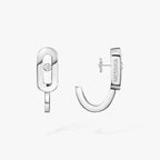 [Aura ]Diamond Mini Hoop Earrings Move Classique