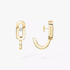 [Aura ]Diamond Mini Hoop Earrings Move Classique