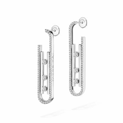 [⭐Aura ]Diamond Pendant Earrings Move 10Th