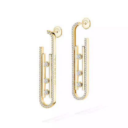 [⭐Aura ]Diamond Pendant Earrings Move 10Th