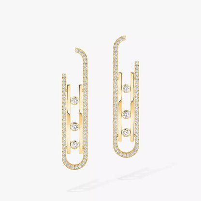 [⭐Aura ]Diamond Pendant Earrings Move 10Th