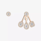 [Aura ] My Twin Trio  Diamond Earrings