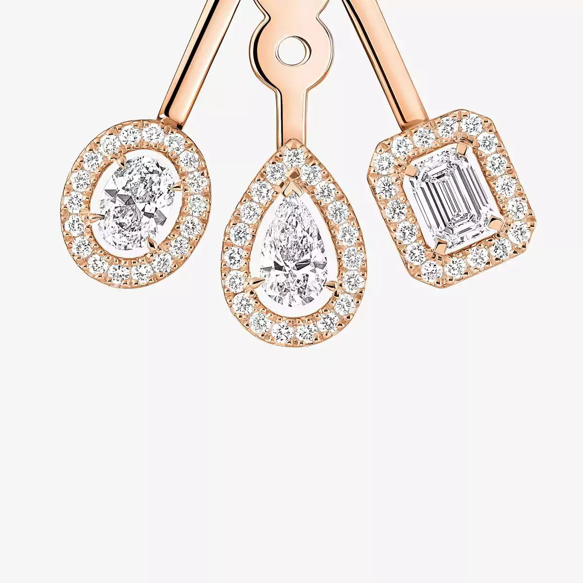 [Aura ] My Twin Trio  Diamond Earrings