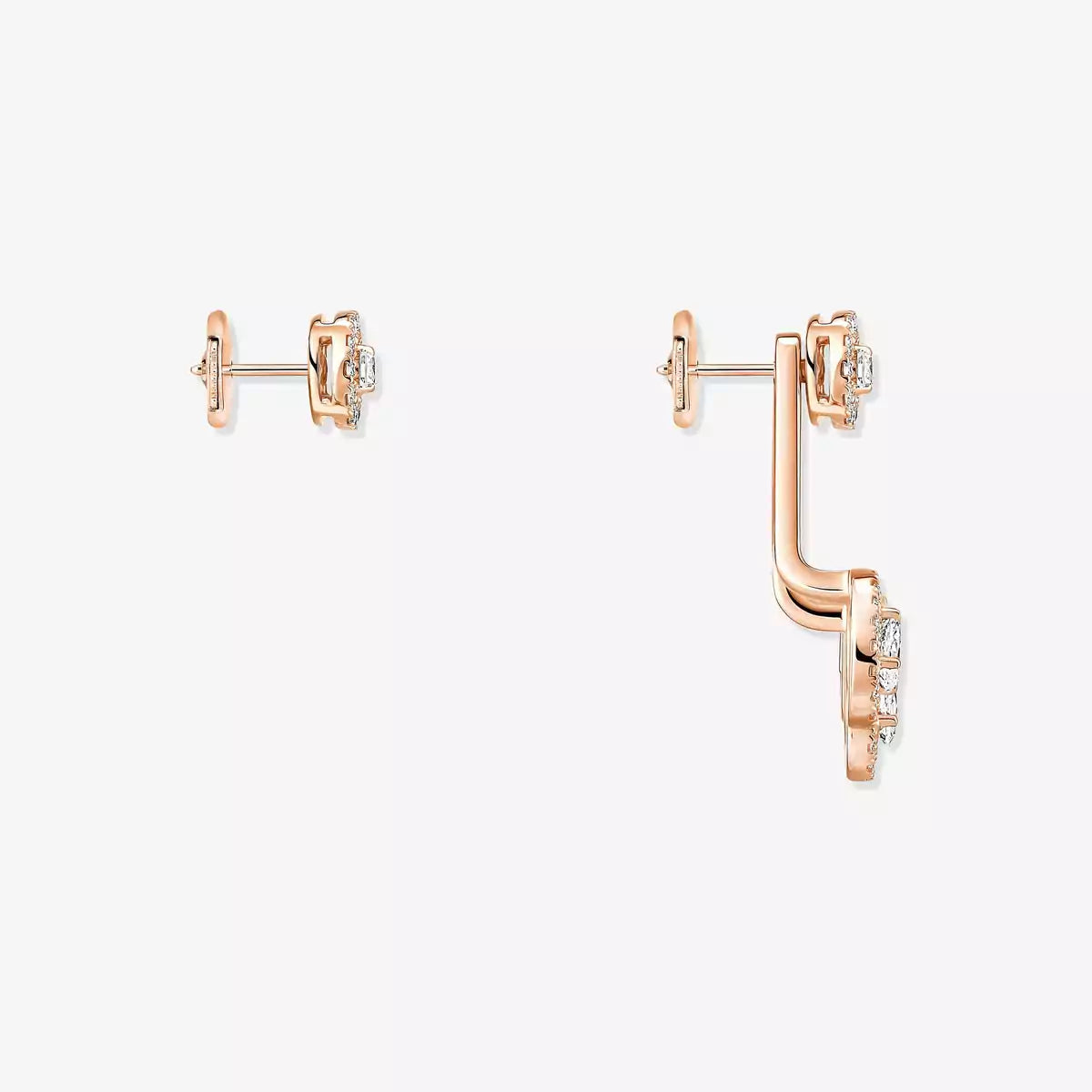 [Aura ] My Twin Trio  Diamond Earrings