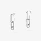 [Aura ]Move Link Diamond Earrings