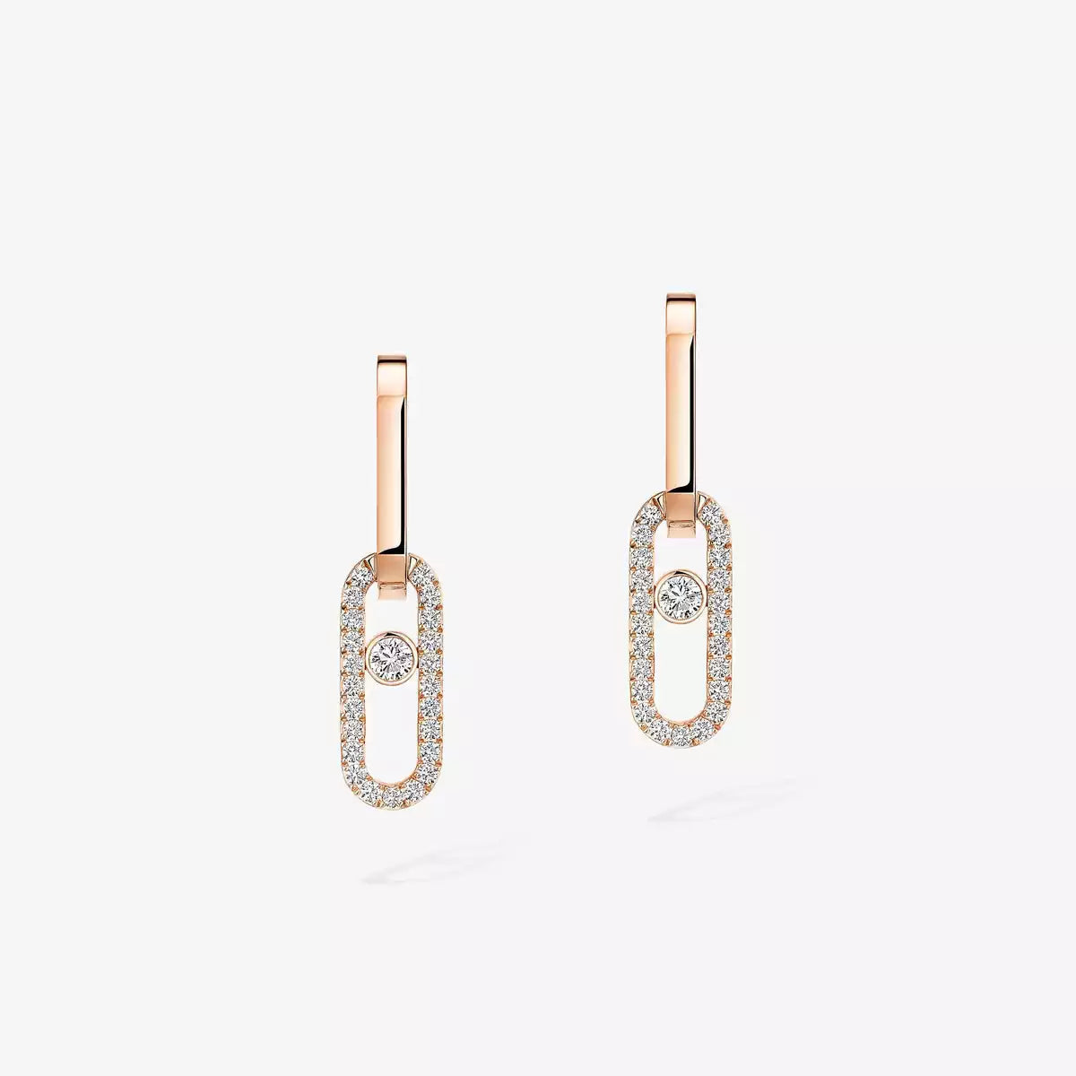[Aura ]Move Link Diamond Earrings
