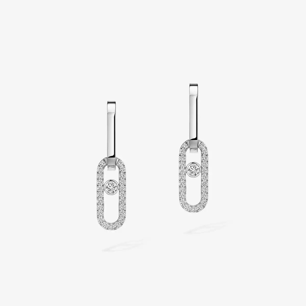 [Aura ]Move Link Diamond Earrings