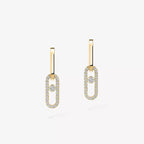 [Aura ]Move Link Diamond Earrings