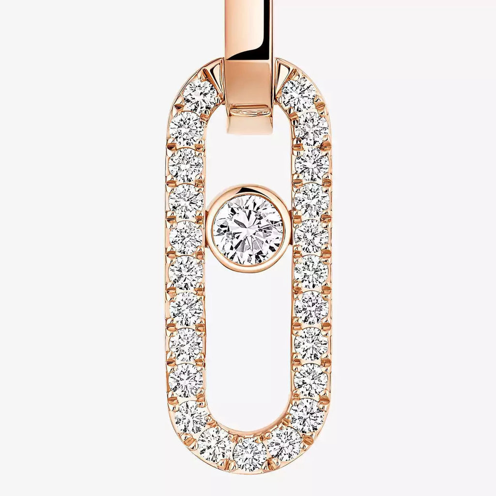 [Aura ]Move Link Diamond Earrings