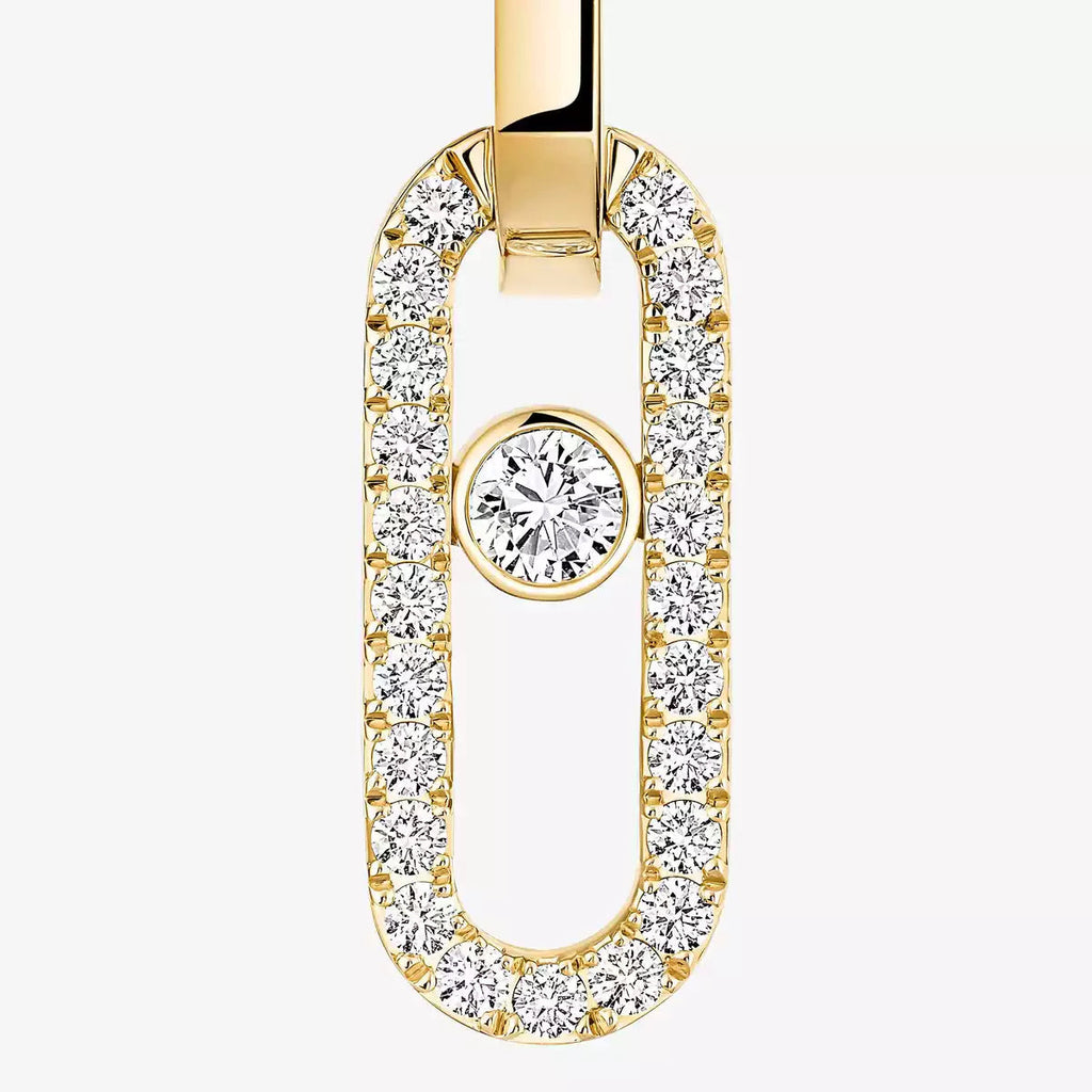 [Aura ]Move Link Diamond Earrings